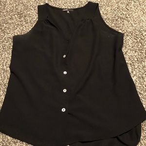Button up black tank